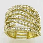 10K Yellow Gold womens designer lace ring ASVJ8 2