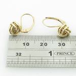 womens bp18 fancy earrings 14K yellow gold italian ball stud huggie hoop 4