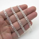 Silver Curb link chain Necklace BDC88 4