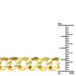 "10K Yellow Gold 8mm wide 26"" long Curb Cuban Italy Chain Necklace with Lobster Clasp GC63 4"