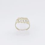 10k Yellow Gold Syntetic white love gemstone ring ajr26 Size: 7 2