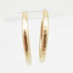 10k Yellow Gold earrings Fancy puff bamboo gold earrings AGBE62 2