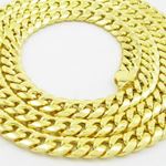 "Mens 10k Yellow gold Yellow gold miami cuban hollow link chain 34"" 7.5MM rjmch11 2"