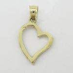 Womens 10k Yellow gold Love heart gold cz pendant GCHA47 4