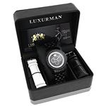 LUXURMAN Mens Black Diamond Watch 2.25Ct-4