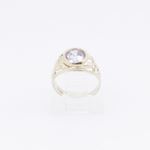 10k Yellow Gold Syntetic white gemstone ring ajr24 Size: 2.5 2