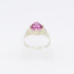 10k Yellow Gold Syntetic red gemstone ring ajjr30 Size: 2.25 2