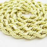 "Mens 10k Yellow Gold HOLLOW rope chain 30"" long and 5.5mm wide 2"