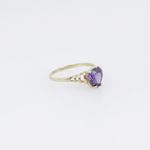 10k Yellow Gold Syntetic purple gemstone ring ajr3 Size: 7.75 4