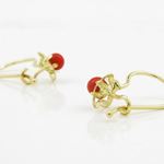 14K Yellow gold Fancy flower pearl hoop earrings for Children/Kids web232 4