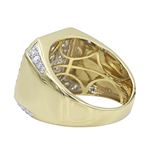 Mens 10K Gold Diamond Wedding Band Pinky Ring 2C-2