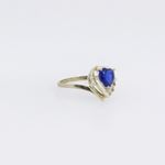 10k Yellow Gold Syntetic blue gemstone ring ajr66 Size: 7 4