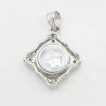 Women silver star cz pendant SB13 22mm tall and 17mm wide 4