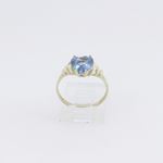 10k Yellow Gold Syntetic blue gemstone ring ajr50 Size: 7.25 2