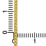 14K YELLOW Gold SOLID FRANCO Chain - 22 Inches Long 1.8MM Wide 4