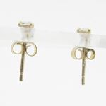 Unisex 14K gold fancy stud ball earrings 2