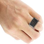 Hip Hop Jewelry: 14K Gold Black Diamond Mens Ring by LUXURMAN 1.8ctw 4