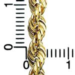 10K YELLOW Gold HOLLOW ROPE Chain - 28 Inches Long 4.5MM Wide 4