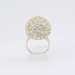 10k Yellow Gold Crystal white ball cz ring ajr22 Size: 8.25 2