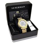 Iced Out Mens Diamond Chronograph Watch Yellow Gold Plated 2ct by Luxurman 4