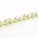 Ladies 10K Solid Yellow Gold fancy x link bracelet Length - 7 inches Width - 5mm 4