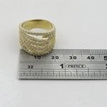 10K Yellow Gold womens designer lace ring ASVJ8 4