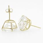 Unisex 14K solid gold earrings fancy stud hoop huggie ball fashion dangle swag 4