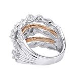 Unique 18K Gold Round And Baguette Diamond Band-2