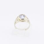 10k Yellow Gold Syntetic white gemstone ring ajjr48 Size: 2.5 2