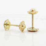 14K Yellow gold Creamy cup cake stud earrings for Children/Kids web175 4