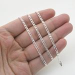 Silver Curb link chain Necklace BDC64 4