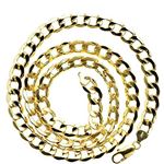 10K YELLOW Gold HOLLOW ITALY CUBAN Chain - 24 Inches Long 8.8MM Wide 2