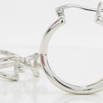 Dual round X hoop earring SB70 25mm tall and 23mm wide 2