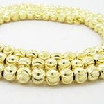 "Mens 10k Yellow Gold moon cut bead link chain ELNC66 26"" long and 5mm wide 2"