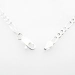 Silver Figaro link chain Necklace BDC86 4