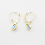 14K Yellow gold Heart chandelier earrings for Children/Kids web463 4
