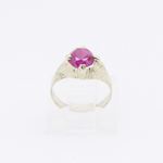 10k Yellow Gold Syntetic pink gemstone ring ajr7 Size: 1.75 2