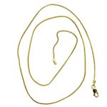 14K YELLOW Gold HOLLOW FRANCO Chain - 18 Inches Long 1MM Wide 2