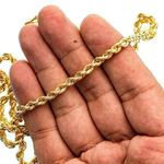 10K Yellow SOLID Gold Rope Chain Necklace 4MM wide 2