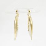 10k Yellow Gold earrings Dolphin hoop AGBE65 2