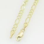 10K Yellow Gold figaro open link chain GC92 4