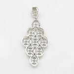 Womens Multiple round link drop pendant Silver43 4