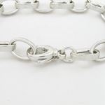 Mens Sterling silver White trace link bracelet 2