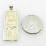 Mens 10K Solid Yellow Gold one million dollar bill pendant Length - 1.85 inches Width - 16mm 4