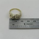 10K Yellow Gold womens designer mesh ring ASVJ23 4