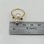 10K Yellow Gold womens synthetic pear ring ASVJ40 4