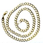 10K YELLOW Gold SOLID ITALY CUBAN Chain - 20 Inches Long 5.7MM Wide 2