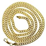 10K YELLOW Gold SOLID ITALY CUBAN Chain - 24 Inches Long 3.8MM Wide 2