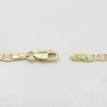 "14K Three tone valentine chain 22"" Long 3MM Wide MLC9 4"