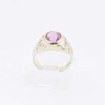 10k Yellow Gold Syntetic red gemstone ring ajr25 Size: 2 2